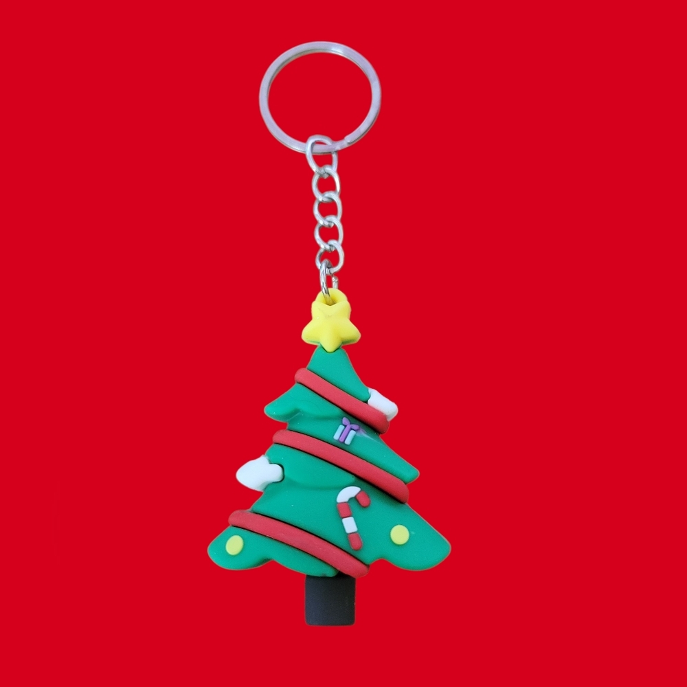 Christmas Tree Keychain Bag Charm